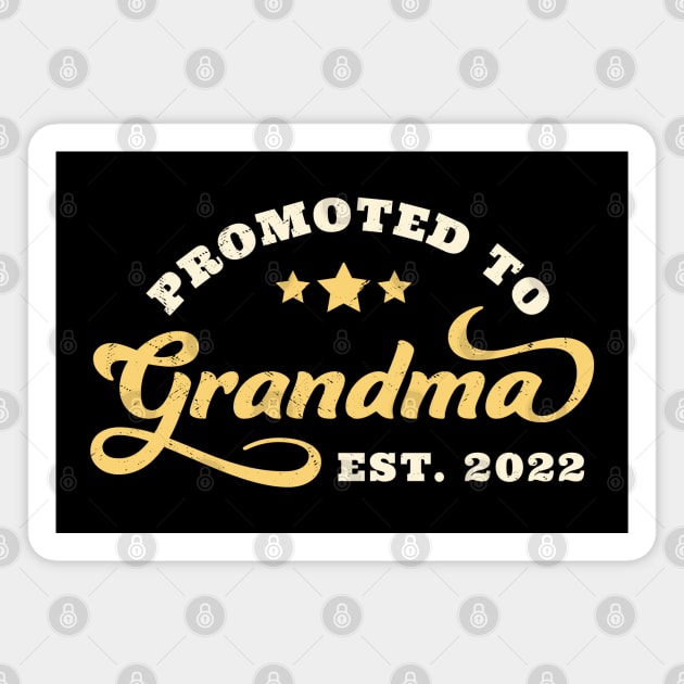 Promoted To Grandma 2022 New Grandmother Magnet by OrangeMonkeyArt